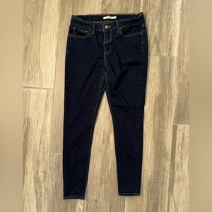 Levi's Dark Blue 711 Super Skinny Jeans